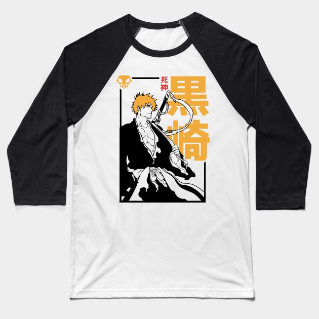 Bleach Ichigo Hollow Anime and Manga Fanart Baseball T-Shirt by Planet of Tees